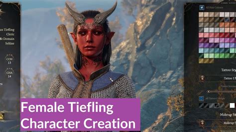 Baldur's Gate 3 - Female Tiefling Character Creation - YouTube