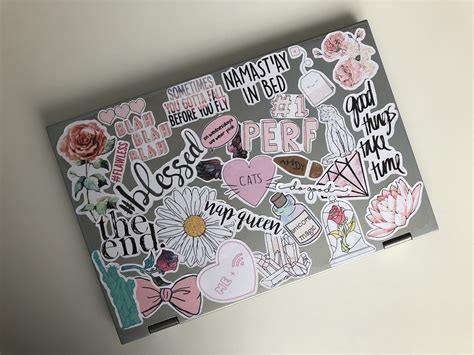 #laptop #stickers #sticker #girlystuff #pink #tumblr #dell #inspiration ...