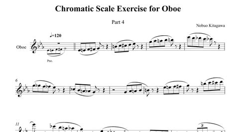 Chromatic Scale Exercises for Oboe–Part 4 オーボエの為の半音階練習曲–Part 4 - YouTube