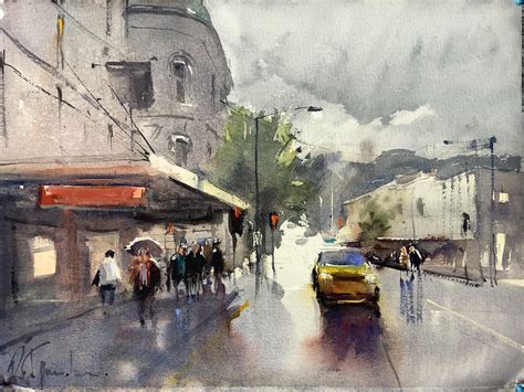 Watercolour artist Rod Gardner paints streets of Launceston, where he ...