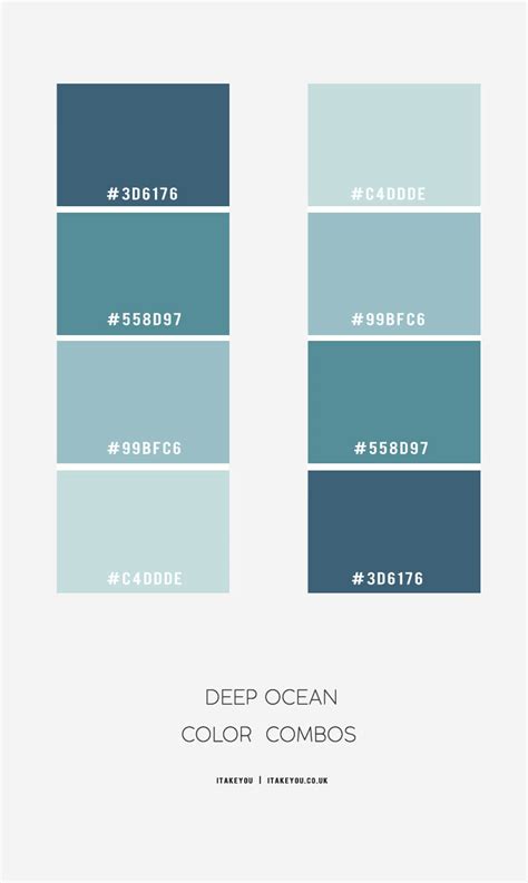 Deep Ocean Color Combos - Ocean Blue Color Schemes