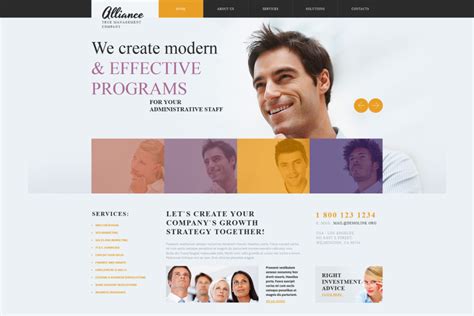 Management Website Template with a Creative Image Slider - MotoCMS