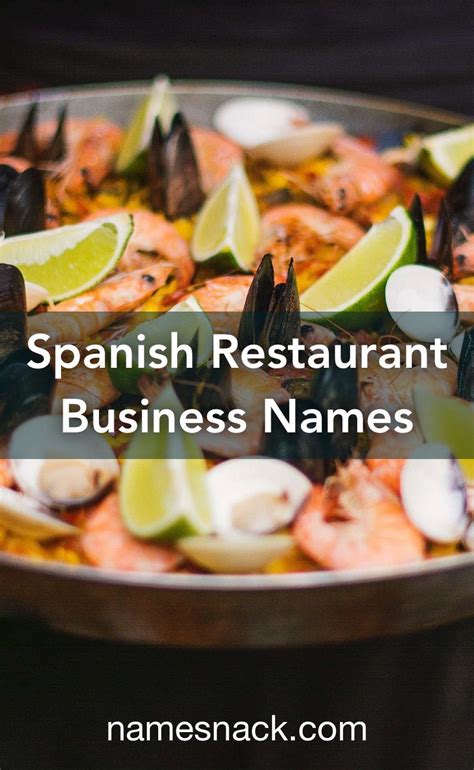 Spanish Restaurant Business Names | Spanish restaurant, Street food ...