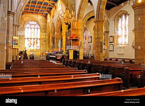 Interior of St Mary's Priory,Lancaster,UK Stock Photo - Alamy