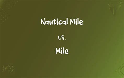 Nautical Mile Vs Mile