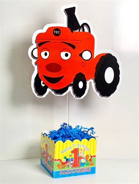 Tec the Tractor Babyfirsttv Birthday Personalized Table - Etsy