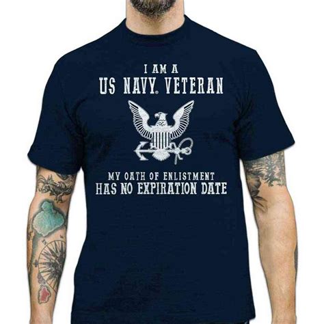 Navy Veteran T-Shirt with Oath Of Enlistment