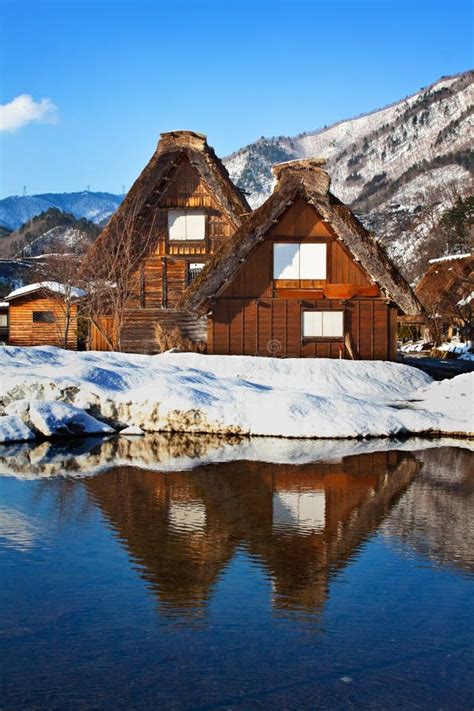 Ogimachi Village in Shirakawago Stock Photo - Image of cold, cottage ...