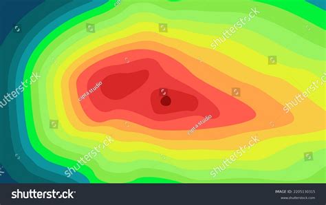 Vector Graphic Color Topographic Contour Map Stock Vector (Royalty Free ...