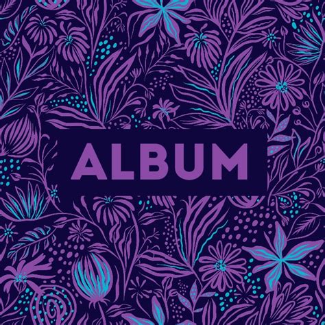 Watercolor purple leaves Album Song Cover Art Template | PosterMyWall