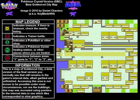 Pokémon Crystal Beta Goldenrod City Map (PNG) - Neoseeker Walkthroughs