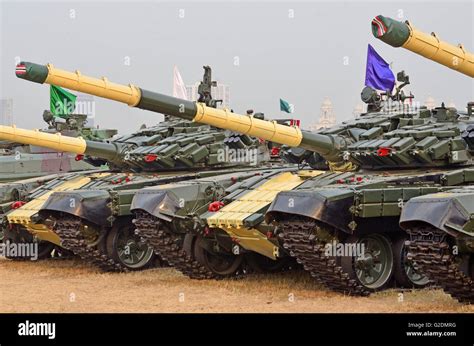 T-72M Main Battle Tanks of the Indian Army, Kolkata, West Bengal, India ...