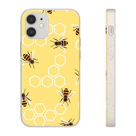 Bumble Bee Phone Case Honeycomb Phone Case Biodegradable | Etsy