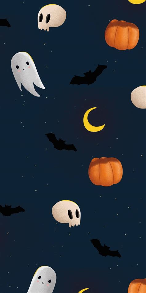 Download Aesthetic Cartoon Halloween Phone Wallpaper | Wallpapers.com