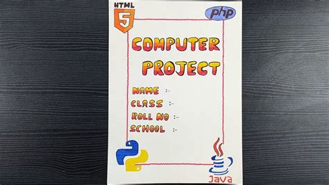 Computer Project Cover Page Design // Computer Project Front Page ...