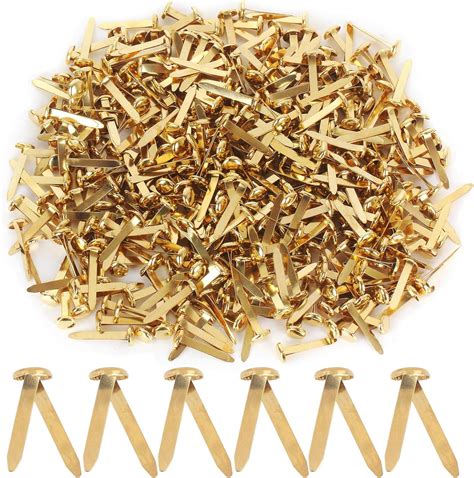 1000Pack Paper Fasteners Large 5/16”x 1”Brass Plated Split Pins, DIY ...