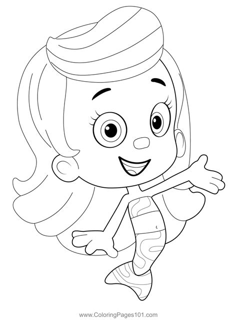 Happy Molly Coloring Page for Kids - Free Bubble Guppies Printable ...