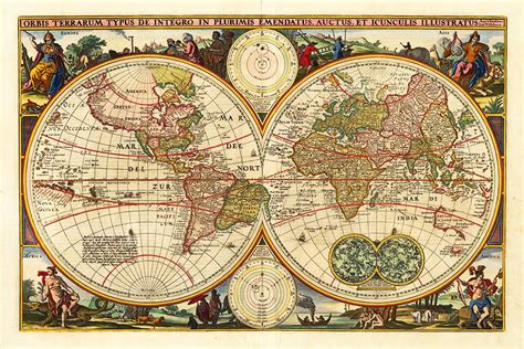 1670 Old World Antique Map — MUSEUM OUTLETS