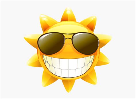 Cool Sun Wearing Sunglasses Emoji Free Download Searchpng - Have A Nice ...