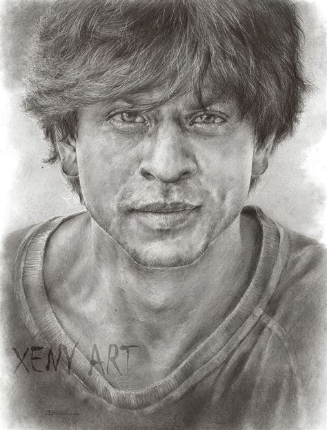 Photorealistic sketch of Shah Rukh Khan | Portrait sketches, Celebrity ...