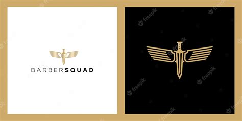 Premium Vector | Sword with wings logo design