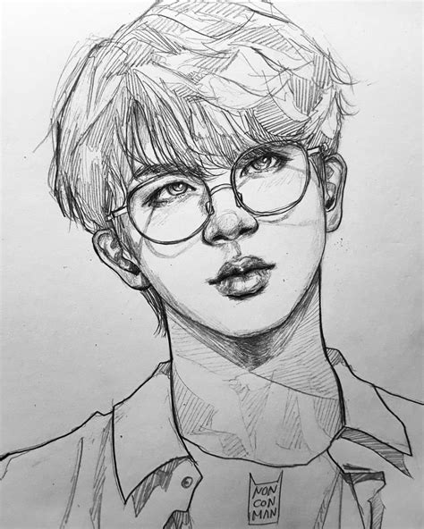 bts jin pencil drawing - Google 검색 | Kpop drawings, Bts drawings, Art