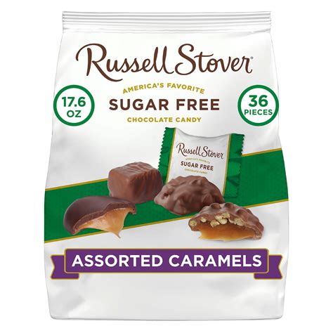 Russell Stover Sugar Free Assorted Caramels with Stevia, 17.6 OZ | Pick ...