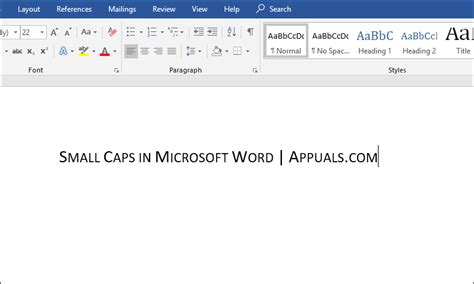 How to Do Small Caps in Microsoft Word?