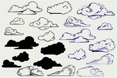 Clouds collection SVG | Outline Icons ~ Creative Market