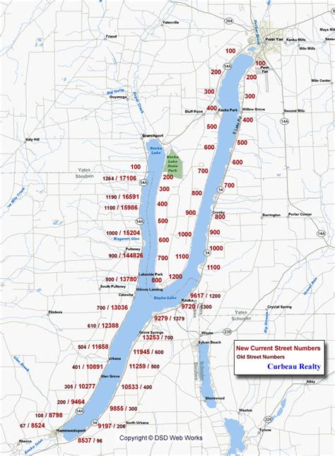 Detailed Map Of Keuka Lake