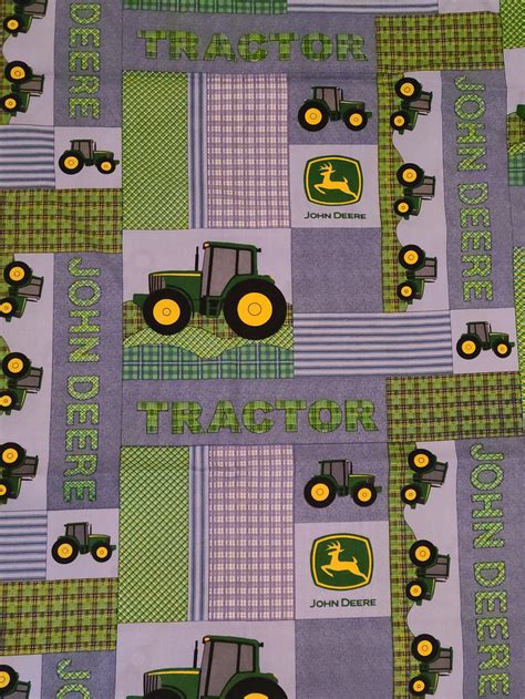 John Deere Tractor Cotton Fabric by the Yard - Etsy