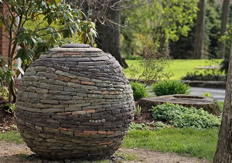 Stacked Stone Garden Spheres By Devin Devine