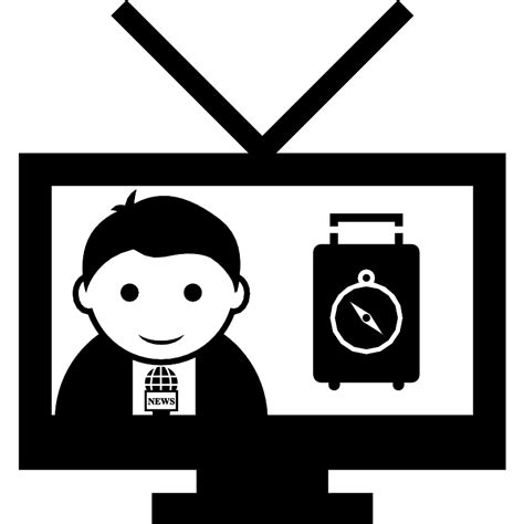 News Reporter On Tv Program Vector SVG Icon - SVG Repo