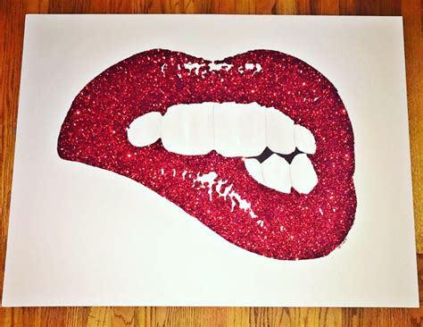 30x40 custom Glitter Red Lips | Etsy