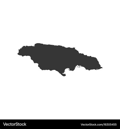 Jamaica map outline Royalty Free Vector Image - VectorStock