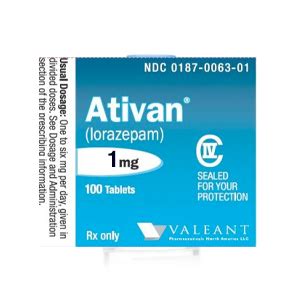 Ativan-Lorazepam 1mg. Tab U/D – SBH Medical | Worthington Community ...