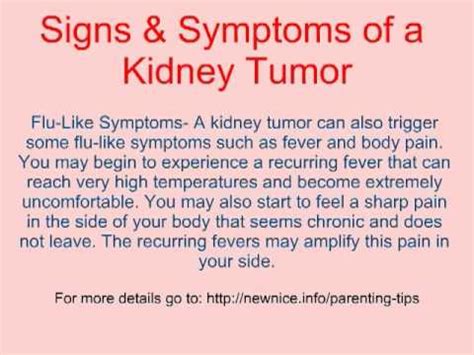 what the kidney tumor symptoms - kidney function levels - YouTube