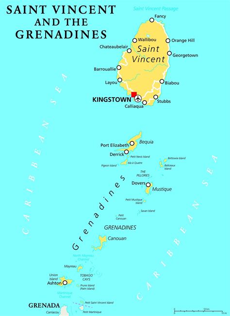 Saint Vincent And The Grenadines Map - St Vincent And The Grenadines ...