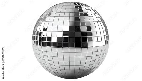 silver disco ball, disco ball isolated on Transparent background Stock ...