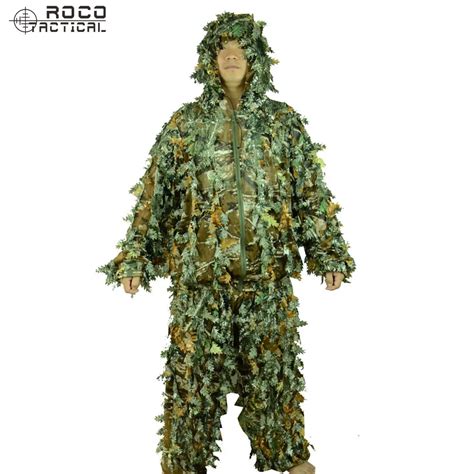 ROCOTACTICAL High Quality 3D Leafy Ghillie Suit Camouflage Bionic ...