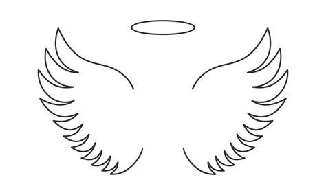 Aprender acerca 72+ imagen simple angel wings with halo - Viaterra.mx