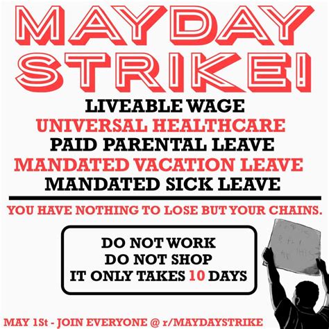 Updated poster for the MAY 1ST general strike. Critique welcome!! : r ...