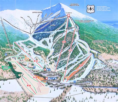 Snowbowl Ski Area Trail Map