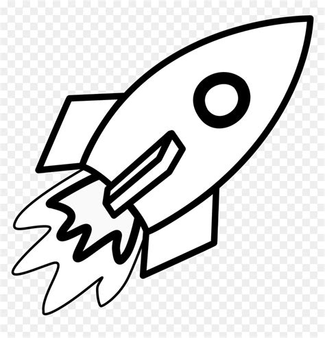 Transparent Clipart Hip - Rocket Black And White Clipart, HD Png ...