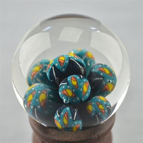 ADAM ENGLESON - Paisley Implosion Glass Marble - #2 Glass Marbles ...