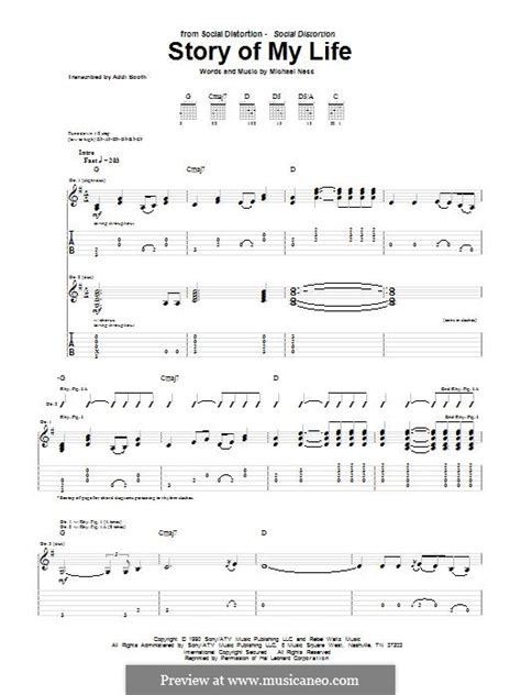 Story of My Life (Social Distortion) by M. Ness - sheet music on MusicaNeo