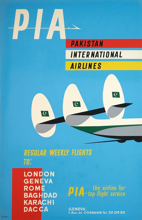 Vintage poster – PIA, Pakistan International Airlines – Galerie 1 2 3