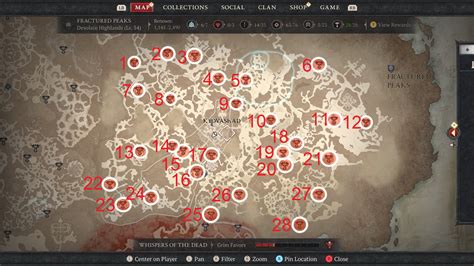 All Fractured Peaks Altar Of Lilith Locations In Diablo 4 - GameSpot