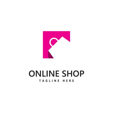 shopping bag store logo. online shopping logo design 3275730 Vector Art ...