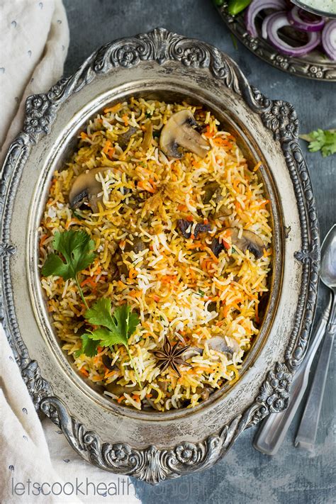 Instant Pot Mushroom Biryani - Leafy Life Wellness